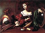 Caravaggio Canvas Paintings - Martha and Mary Magdalene